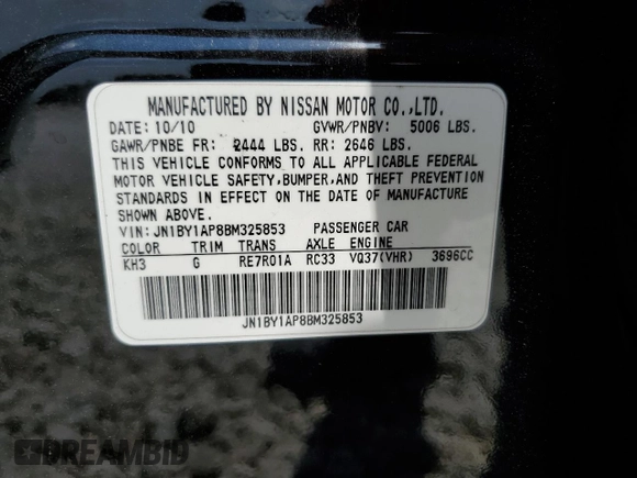 2011 Infiniti M with VIN JN1BY1AP8BM325853, listed as a Copart auction lot 67599954 with 158,303 mi miles and Salvage Title. Bid and sale history available at DreamBid. Image 12.