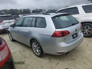 2017 Volkswagen Golf SportWagen S with VIN 3VWC17AU0HM505384, listed as a Copart auction lot 74313954 with 34,789 mi miles and Salvage Title. Bid and sale history available at carsss.com. Image 2.
