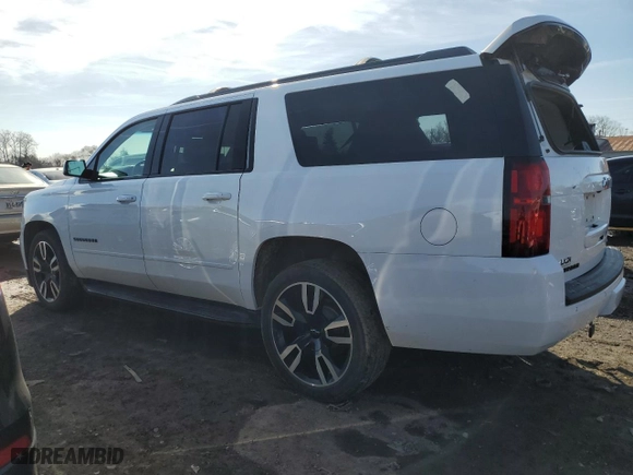 2020 Chevrolet Suburban Premier with VIN 1GNSKJKJXLR123259, listed as a Copart auction lot 46434524 with 118,367 mi miles. Bid and sale history available at carsss.com. Image 2.