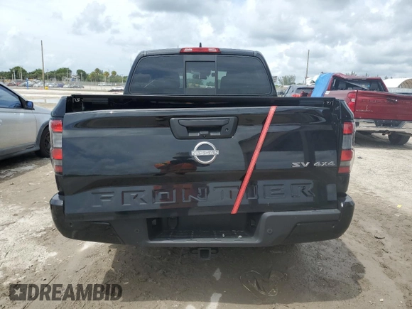 2022 Nissan Frontier SV with VIN 1N6ED1EK9NN691370, listed as a Copart auction lot 41878115 with 17,151 mi miles and Non Repairable. Bid and sale history available at carsss.com. Image 6.