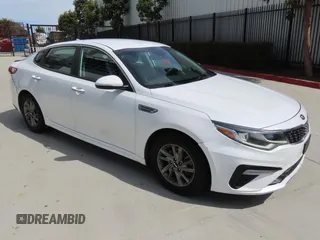 2019 Kia Optima LX with VIN 5XXGT4L36KG329998, listed as a Copart auction lot 52011715 with 123,942 mi miles and Salvage Title. Bid and sale history available at carsss.com. Image 1.