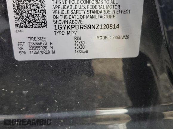 2022 Cadillac XT6 Premium Luxury with VIN 1GYKPDRS9NZ120814, listed as a Copart auction lot 51143485 with 70,977 mi miles and Salvage Title. Bid and sale history available at carsss.com. Image 13.