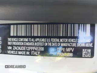 2023 Jeep Renegade Altitude z VIN ZACNJDE12PPP41358, wystawiony jako IAAI lot #40905494 z przebiegiem 4 102 mil mil oraz . Historia ofert i sprzedaży dostępna na DreamBid. Obrazek 9.