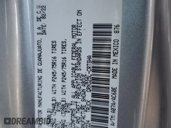2022 Toyota Tacoma SR z VIN 3TYRZ5CN3NT017224, wystawiony jako Copart lot #44068435 z przebiegiem 11 836 mil mil oraz Szkoda całkowita • Salvage title. Historia ofert i sprzedaży dostępna na DreamBid. Obrazek 13.