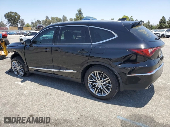 2022 Acura MDX Advance with VIN 5J8YE1H86NL006669, listed as a Copart auction lot 62025965 with Not provided miles and Salvage title. Bid and sale history available at DreamBid. Image 2.