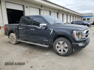 2022 Ford F-150 XL with VIN 1FTFW1EDXNFA24966, listed as a Copart auction lot 49545105 with 33,704 mi miles and Salvage Title. Bid and sale history available at DreamBid. Image 4.