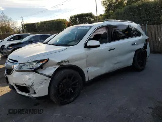 2015 Acura MDX Advance/Entertainment Pkg with VIN 5FRYD3H85FB001852, listed as a Copart auction lot 86902384 with 80,195 mi miles and Salvage Title. Bid and sale history available at carsss.com. Image 1.