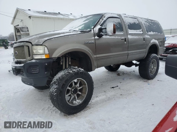2003 Ford Excursion Limited z VIN 1FMSU43P53EB56437, wystawiony jako Copart lot #87789995 z przebiegiem 161 571 mil mil oraz Czysty tytuł • Clean title. Historia ofert i sprzedaży dostępna na DreamBid. Obrazek 1.