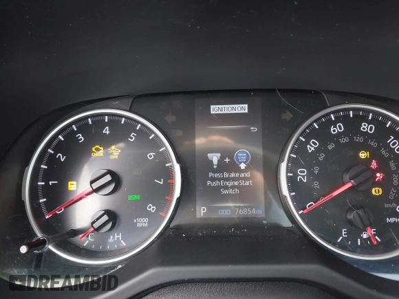 2021 Toyota RAV4 XLE with VIN 2T3W1RFV3MW164777, listed as a IAAI auction lot 41708032 with 76,854 mi miles. Bid and sale history available at carsss.com. Image 7.