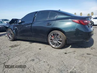 2024 Infiniti Q50 Red Sport 400 with VIN JN1FV7DPXRM660289, listed as a Copart auction lot 45370295 with 827 mi miles and Clean Title. Bid and sale history available at DreamBid. Image 2.