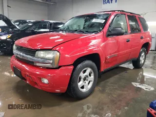 2002 Chevrolet TrailBlazer LS with VIN 1GNDT13S622158224, listed as a Copart auction lot 49047555 with 188,712 mi miles and Salvage Title. Bid and sale history available at DreamBid. Image 1.