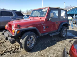 1999 Jeep Wrangler Sport with VIN 1J4FY19S0XP409124, listed as a Copart auction lot 46496615 with 166,834 mi miles and Clean Title. Bid and sale history available at carsss.com. Image 1.