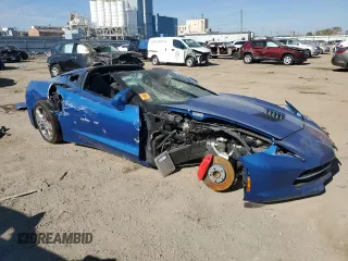 2016 Chevrolet Corvette 1LT with VIN 1G1YB2D72G5107038, listed as a Copart auction lot 76585924 with 0 mi miles and Salvage Title. Bid and sale history available at carsss.com. Image 4.
