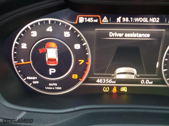 2019 Audi Q5 Premium Plus with VIN WA1BNAFY6K2101025, listed as a Copart auction lot 50193035 with 46,356 mi miles and Salvage Title. Bid and sale history available at carsss.com. Image 9.