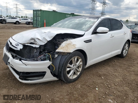 2013 Kia Optima EX with VIN 5XXGN4A78DG124542, listed as a Copart auction lot 59012495 with 167,908 mi miles and Salvage title. Bid and sale history available at DreamBid. Image 1.