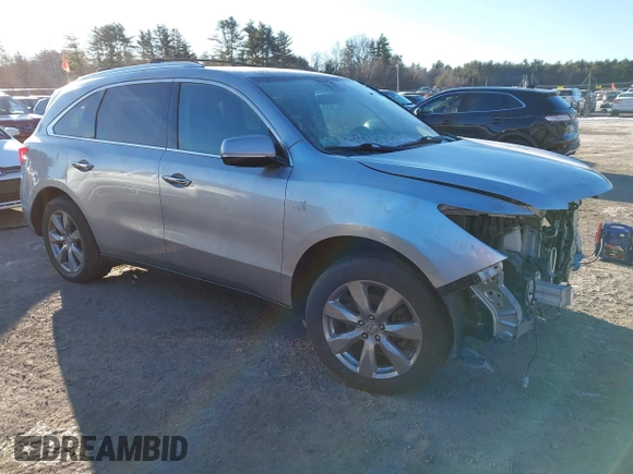 2016 Acura MDX w/Advance with VIN 5FRYD4H93GB014132, listed as a IAAI auction lot 41276323 with 1 mi miles. Bid and sale history available at carsss.com. Image 1.