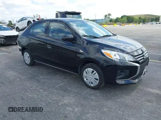 2024 Mitsubishi Mirage G4 ES with VIN ML32FUFJ8RHF03536, listed as a IAAI auction lot 41802029 with 28,431 mi miles. Bid and sale history available at carsss.com. Image 1.