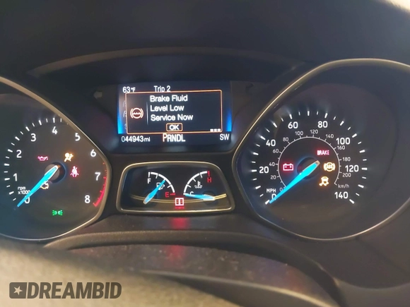 2017 Ford Focus SE with VIN 1FADP3F29HL315368, listed as a IAAI auction lot 41964934 with 44,943 mi miles and . Bid and sale history available at DreamBid. Image 7.