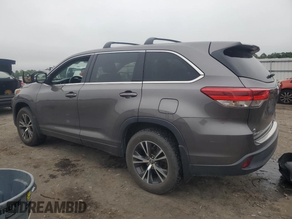 2017 Toyota Highlander LE with VIN 5TDBZRFH9HS377774, listed as a Copart auction lot 62551485 with 75,292 mi miles and Salvage title. Bid and sale history available at DreamBid. Image 2.