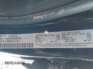 2022 Ram 1500 Big Horn z VIN 1C6RRFBG7NN423072, wystawiony jako IAAI lot #41531127 z przebiegiem 41 347 mil mil oraz . Historia ofert i sprzedaży dostępna na DreamBid. Obrazek 9.
