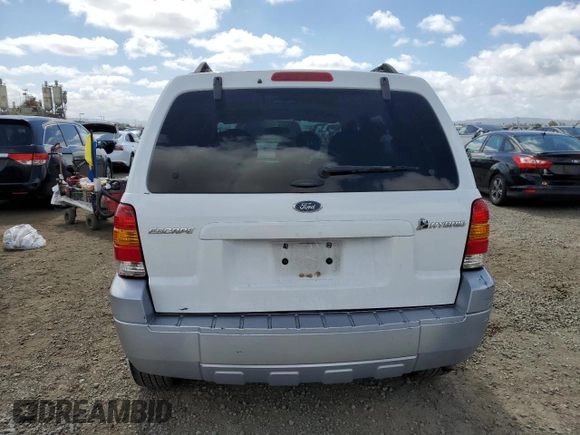 2007 Ford Escape Hybrid with VIN 1FMCU49H07KA54474, listed as a Copart auction lot 51008395 with 161,824 mi miles and Salvage Title. Bid and sale history available at carsss.com. Image 6.