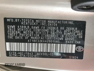 2004 Toyota Camry LE with VIN 4T1BE32K44U901585, listed as a Copart auction lot 53023065 with 123,637 mi miles and Salvage Title. Bid and sale history available at carsss.com. Image 14.