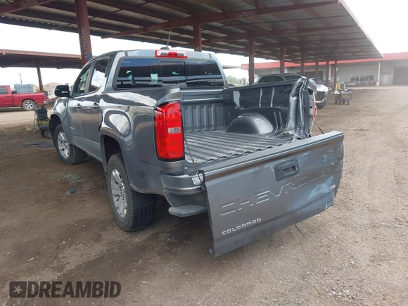 2021 Chevrolet Colorado 4WD LT with VIN 1GCGTCEN1M1107053, listed as a IAAI auction lot 42430796 with 76,128 mi miles and . Bid and sale history available at DreamBid. Image 3.