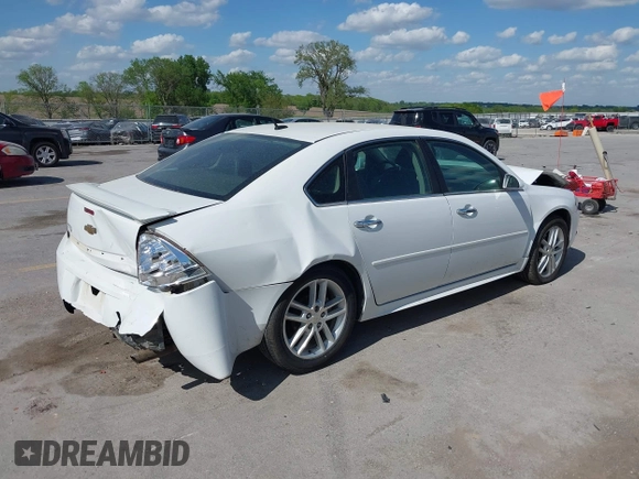 2016 Chevrolet Impala LTZ with VIN 2G1WC5E36G1103156, listed as a IAAI auction lot 42253613 with 170,000 mi miles and . Bid and sale history available at DreamBid. Image 4.