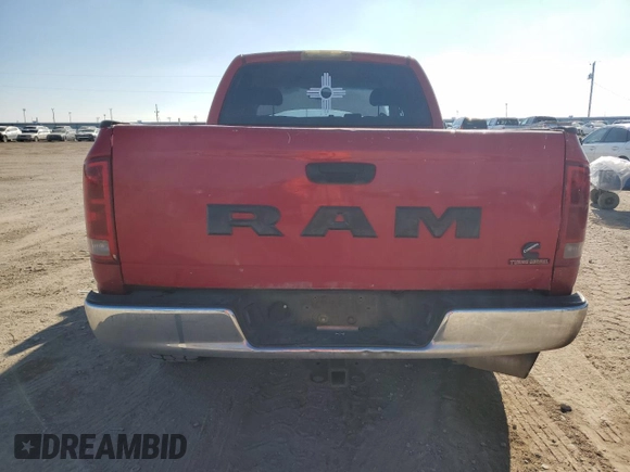 2005 Dodge Ram 2500 SLT with VIN 3D7KR28C45G784409, listed as a Copart auction lot 87700415 with 0 mi miles and Salvage Title. Bid and sale history available at carsss.com. Image 6.