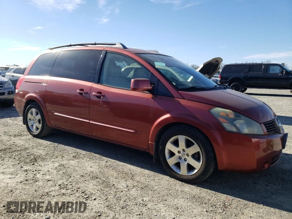 2004 Nissan Quest S z VIN 5N1BV28U94N343133, wystawiony jako Copart lot #88577635 z przebiegiem 96 158 mil mil oraz Czysty tytuł • Clean title. Historia ofert i sprzedaży dostępna na DreamBid. Obrazek 4.