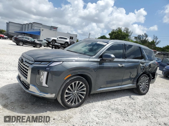 2024 Hyundai Palisade Calligraphy z VIN KM8R74GE0RU768073, wystawiony jako Copart lot #55093825 z przebiegiem 14 217 mil mil oraz Szkoda całkowita • Salvage title. Historia ofert i sprzedaży dostępna na DreamBid. Obrazek 1.