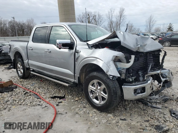 2024 Ford F-150 XLT with VIN 1FTFW3L82RFC22285, listed as a Copart auction lot 46424165 with 4,746 mi miles and Salvage Title. Bid and sale history available at carsss.com. Image 4.