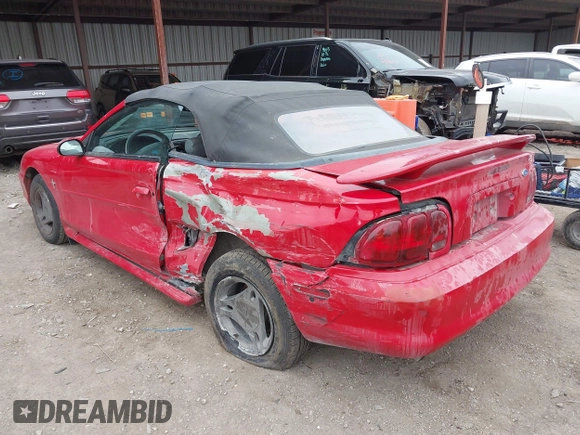 1998 Ford Mustang with VIN 1FAFP4443WF256137, listed as a IAAI auction lot 41542677 with 175,919 mi miles. Bid and sale history available at carsss.com. Image 3.