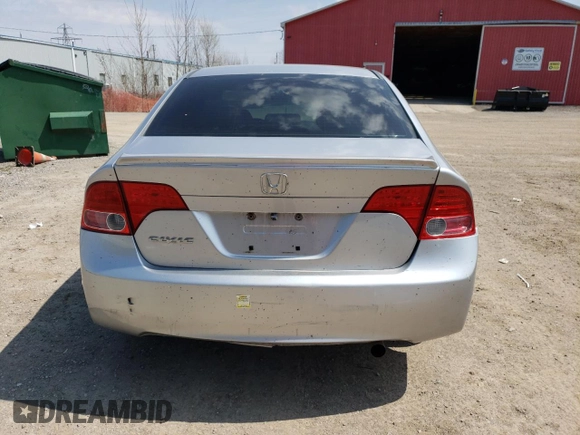 2008 Honda Civic LX with VIN 2HGFA16548H103317, listed as a Copart auction lot 53805405 with 168,899 mi miles and Salvage Title. Bid and sale history available at DreamBid. Image 6.