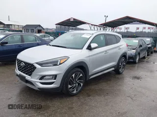 2019 Hyundai Tucson Ultimate with VIN KM8J3CAL7KU870101, listed as a IAAI auction lot 41084692 with 45,645 mi miles. Bid and sale history available at carsss.com. Image 18.