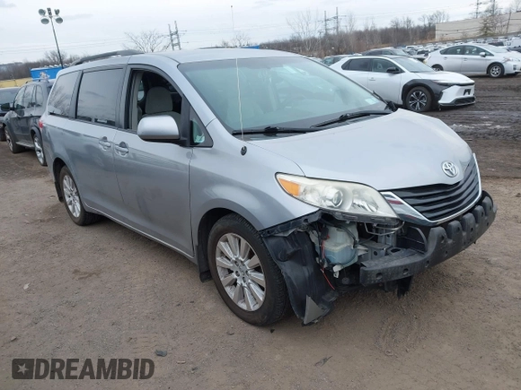 2012 Toyota Sienna LE with VIN 5TDJK3DC0CS046420, listed as a IAAI auction lot 41626308 with 108,517 mi miles. Bid and sale history available at carsss.com. Image 1.