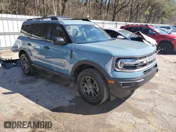 2022 Ford Bronco Sport Big Bend z VIN 3FMCR9B6XNRE04080, wystawiony jako Copart lot #49390335 z przebiegiem 44 211 mil mil oraz Szkoda całkowita • Salvage title. Historia ofert i sprzedaży dostępna na DreamBid. Obrazek 4.