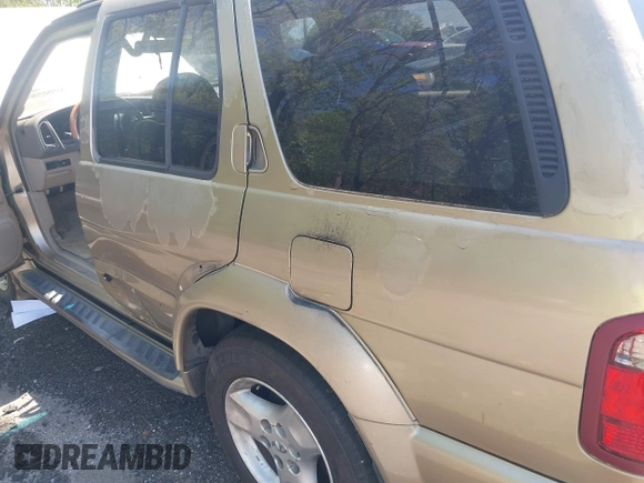 2002 Infiniti QX4 with VIN JNRDR09X52W213906, listed as a IAAI auction lot 41985589 with 166,733 mi miles and . Bid and sale history available at DreamBid. Image 14.