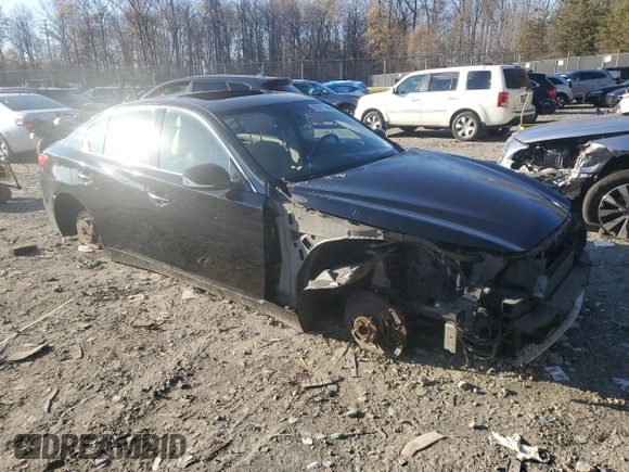 2017 Infiniti Q50 Red Sport 400 with VIN JN1FV7AP9HM851270, listed as a Copart auction lot 82012944 with 132,260 mi miles and Salvage title. Bid and sale history available at DreamBid. Image 4.