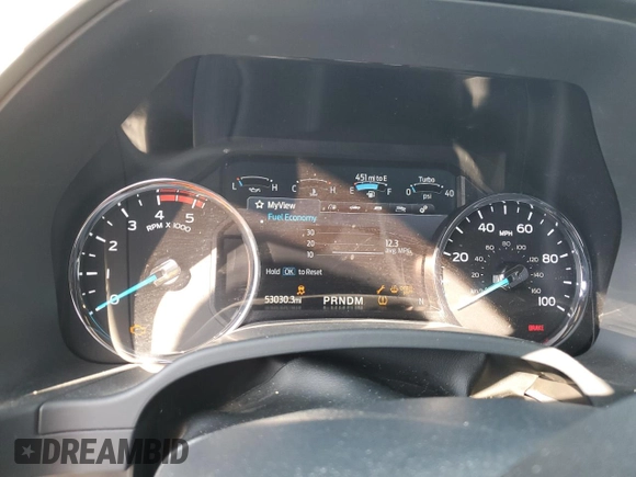 2022 Ford F-350 XL with VIN 1FT8W3BT0NEF02513, listed as a Copart auction lot 48877055 with 53,030 mi miles and Salvage Title. Bid and sale history available at DreamBid. Image 9.