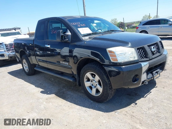 2006 Nissan Titan SE with VIN 1N6BA06B76N534667, listed as a IAAI auction lot 42143765 with 165,208 mi miles and . Bid and sale history available at DreamBid. Image 1.