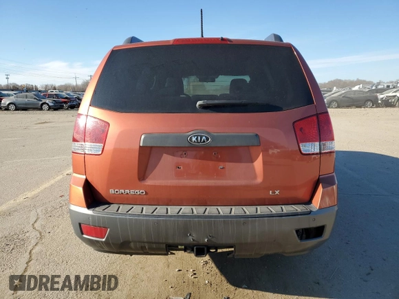 2009 Kia Borrego EX with VIN KNDJH741995027674, listed as a Copart auction lot 42526135 with 118,135 mi miles and Salvage Title. Bid and sale history available at DreamBid. Image 6.