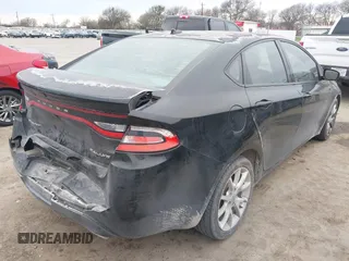 2013 Dodge Dart SXT with VIN 1C3CDFBA5DD107641, listed as a IAAI auction lot 41374161 with 163,847 mi miles. Bid and sale history available at carsss.com. Image 4.
