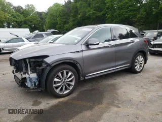 2019 Infiniti QX50 Essential with VIN 3PCAJ5M15KF115179, listed as a Copart auction lot 53516055 with 157,074 mi miles and Salvage title. Bid and sale history available at DreamBid. Image 1.