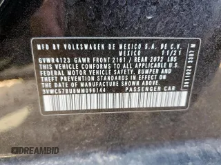 2021 Volkswagen Jetta S with VIN 3VWC57BU8MM096144, listed as a Copart auction lot 61259265 with 26,928 mi miles and Salvage title. Bid and sale history available at DreamBid. Image 13.