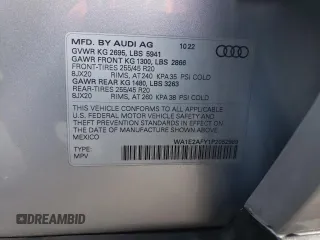 2023 Audi Q5 S line Premium Plus with VIN WA1E2AFY1P2052989, listed as a Copart auction lot 61967035 with 15,156 mi miles and Salvage title. Bid and sale history available at DreamBid. Image 14.