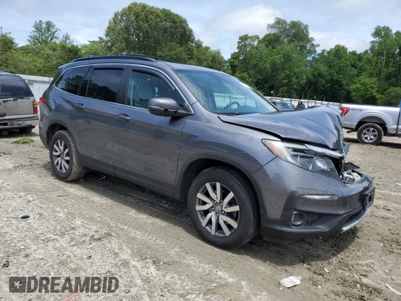 2019 Honda Pilot EX-L with VIN 5FNYF6H52KB043098, listed as a Copart auction lot 59011445 with 88,398 mi miles and Salvage title. Bid and sale history available at DreamBid. Image 4.