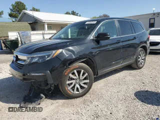 2021 Honda Pilot EX-L z VIN 5FNYF5H51MB047740, wystawiony jako Copart lot #52583845 z przebiegiem 83 182 mil mil oraz Szkoda całkowita • Salvage title. Historia ofert i sprzedaży dostępna na DreamBid. Obrazek 1.