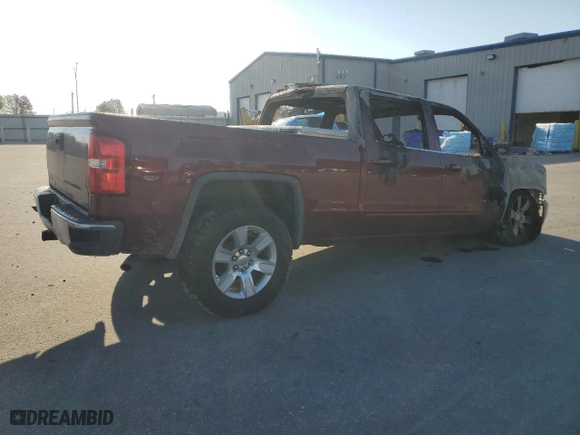 2015 GMC Sierra 1500 SLE with VIN 3GTU2UEC4FG194526, listed as a Copart auction lot 76981004 with 0 mi miles and Salvage Title. Bid and sale history available at carsss.com. Image 3.