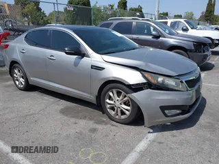 2013 Kia Optima EX z VIN 5XXGN4A70DG148060, wystawiony jako IAAI lot #41900134 z przebiegiem 149 214 mil mil oraz . Historia ofert i sprzedaży dostępna na DreamBid. Obrazek 1.